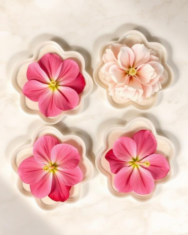 Pressed Flower Coasters (Set of 4)
